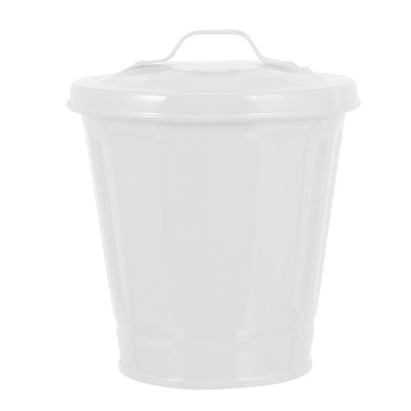Søppelbøtte Utendørs Benkeplate Søppelbøtte Mini Søppelbøtte Lopp Søppelbøtte Lopp Papirkurv Landlig White 11X9CM