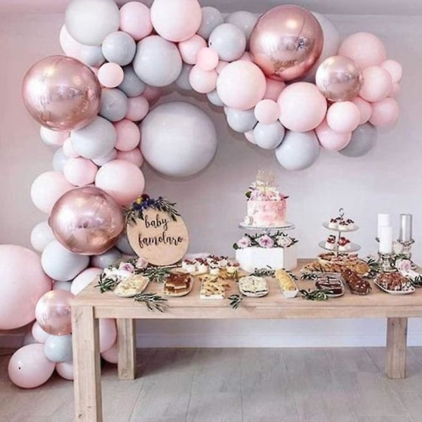 Ballonggirlang Kit Macaron Ballonger 4d Guldfolie Ballonger Set Bröllop Baby Shower Födelsedagsfest D