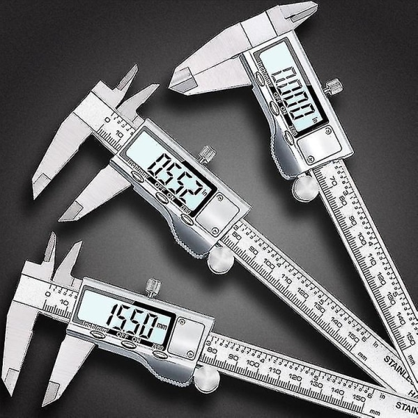 1 stk. 0-150 mm LCD Digital Nonius Skyvelære i Rustfrit Stål Højpræcisions Elektronisk Lineal Måler Metal Mikrometer Måleværktøj