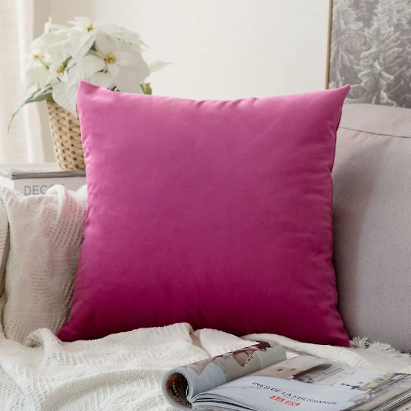 Set med 2 Dekorativa Sammetskuddfodral Soffa Kuddfodral Super Mjukt Mjuk Dekoration Hem Vardagsrum Sovrum För Soffa 2-pack 30x30cm Lila