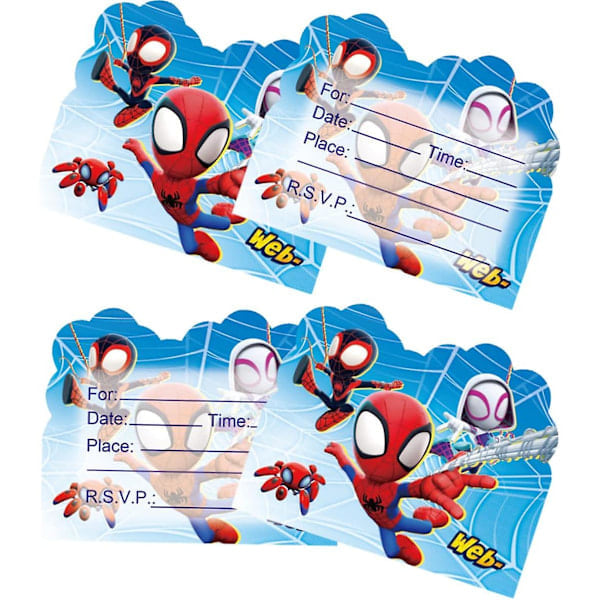 /Ryi/50 kpl Spidey ja hänen uskomattomat ystävänsä Syntymäpäiväjuhlakutsukortit, Spidey ja hänen uskomattomat ystävänsä Juhlatarvikkeet lapsille