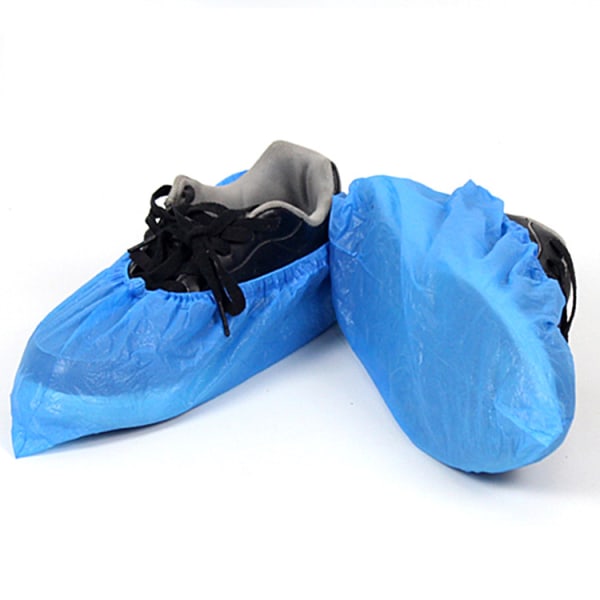 Skobetræk Non-Slip engangs -100 pakke (50 par) 15,7'' hygiejniske sko- og støvlebetræk Genanvendelige vandtætte skostøvler til indendørs, passer