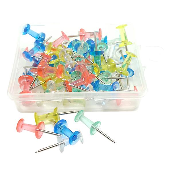 40 stk. Stålspids Push Pins Vægpins Standard Push Pins Gennemsigtige Push Pins
