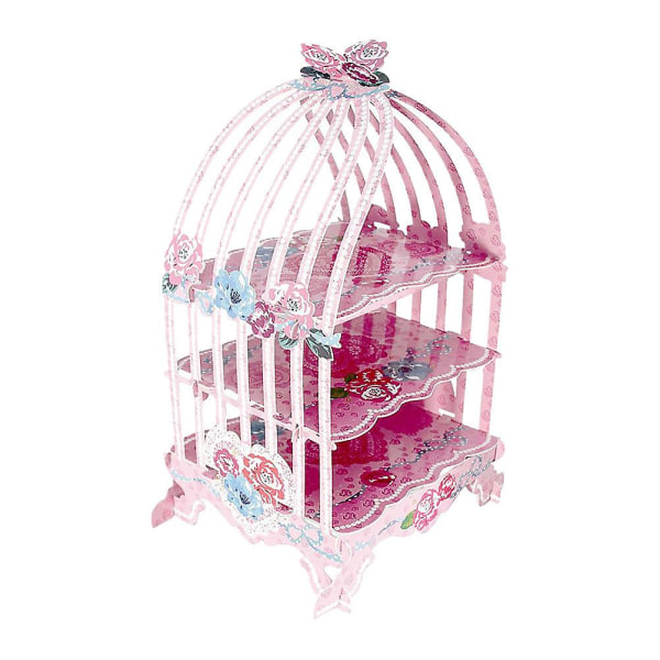 1 stk Donut Papir Display Stativ Cupkake Display Stativ Kreativ Dessert Holder Pink 23.5 * 47cm Pink 23.5*47cm