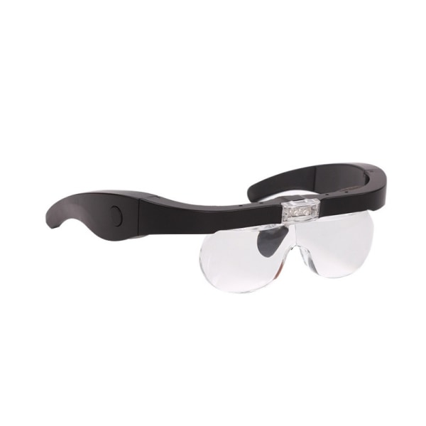 Oppladbare forstørrelsesbriller, hodeforstørrelsesglass med 2 LED-lys og avtakbare linser 1,5X, 2,5X, 3,5X,5X, Best Eyeglass