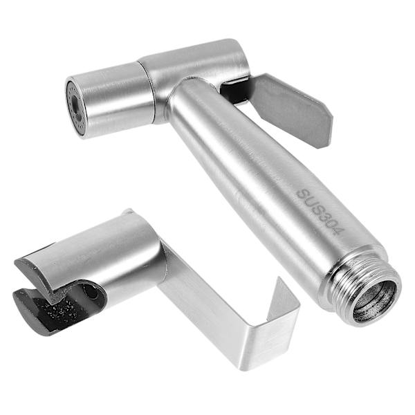 Handhållen Sprayflaska Handhållen Bidet Sprayflaska Högtrycks Bidet Sprayflaska Toalett Toalett Blöj Sprayflaska Silver Silver 12X6CM