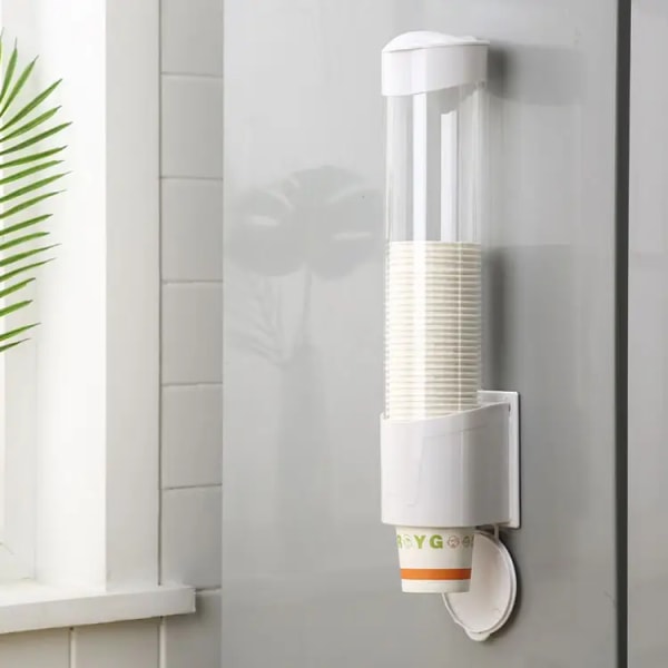 Kopdispenser Væghængt Plastik Vanddispenser Engangs Kopholder Stativ, Lim eller Skrue Plade Montering til Papir