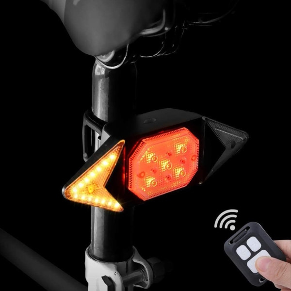 Baklyktor för cykel med fjärrkontroll, blinkande ljus