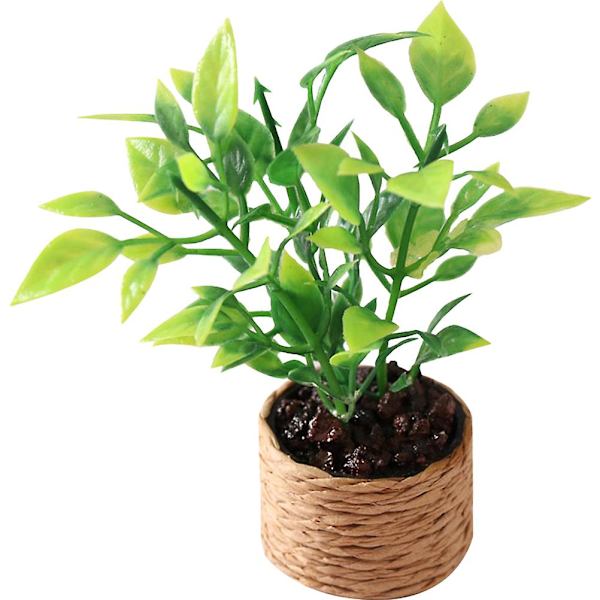 Miniatyr Potteplante Kunstig Mini Bonsai Modell Miniatyrleketøy For Barn Gutter Jenter Assorterte Farger 3x7.5cm Assorted Color 3x7.5cm
