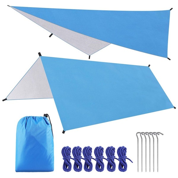 Campingteltfly Vandtætte Lidt kompakt teltpude Picnic-tæppe Hængekøje Tarp til hængekøje (Størrelse: 3 * 3m)