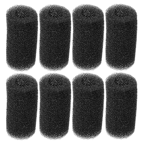 8 stk. rustfritt stål sil aquarium media putedeksel fisketank filtreringshylser forfilter inntak Black 8X4CM