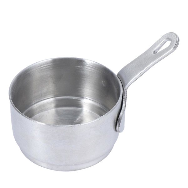 1 stk Mini Oppvarmingsgryte Rustfritt Stål Suppegryte Melk Smør Sausgryte Med Håndtak (størrelse S) Liten Small