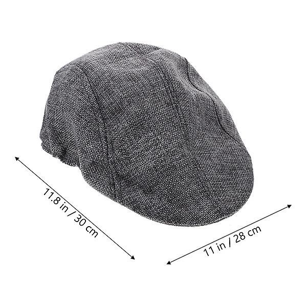 Mode Casual Artist Painter Flat Beret Caps Män Justerbar Flat Hat (mörkgrå) Mörkgrå Dark Grey