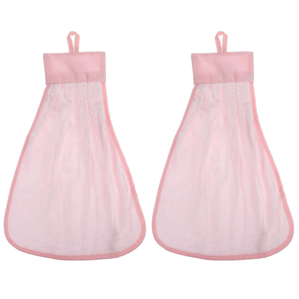 2 stk. Vandabsorberende Håndklæder Små Håndklæder Til Køkken Badeværelse Pink 40X30CM Pink 40X30CM