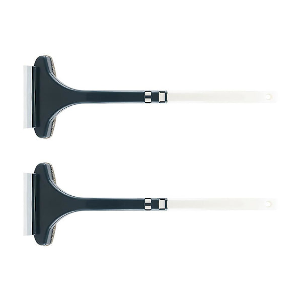 2 stk Rengjøringskrubber Mini Vindusvasker Multifunksjonell Rengjøringsbørste Vindusbørste Hvit 46x16cm White 46x16cm
