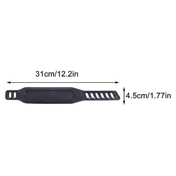 2 stk. Træningscykel Pedalstropper Plastik Cykelstropper Justerbare Cykling Fix Bånd Sort 31X4.5X0.3cm Black 31X4.5X0.3cm