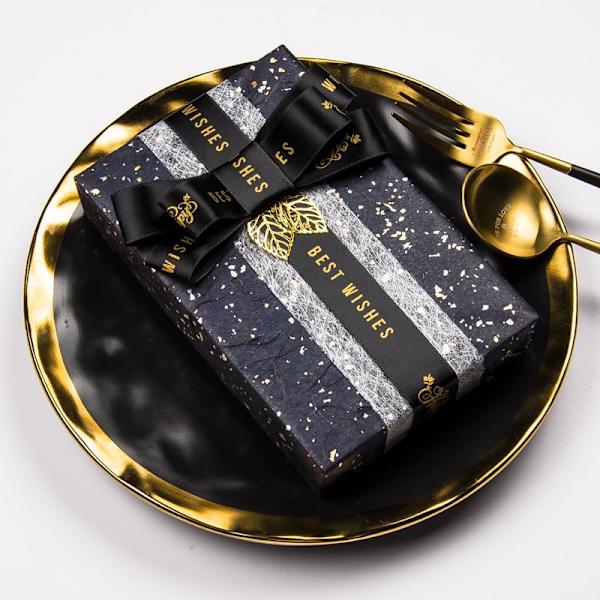 Blommigt inslagningspapper med transparent moln-drak, vattentätt, förtjockat, drömskt guld- och silverprickigt presentpapper, grått papper, 20 ark