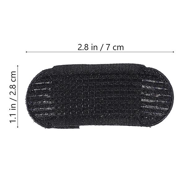 6 kpl Punotut Hiustenpidikkeet Hiusten Kohotuskampa Sieni Bump It Hiustenpidike Hiusten Pohja Bump Bump It Hiustenpehmuste Musta Black 7X2.8X0.5CM