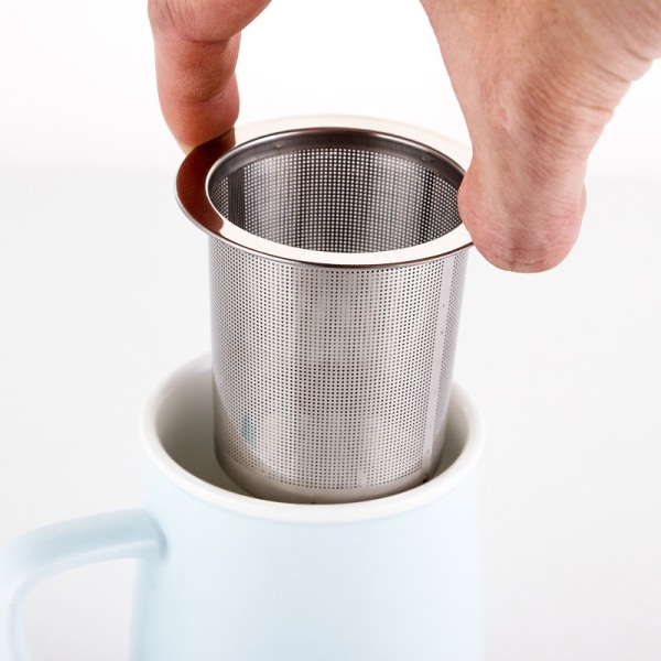 Kaldbrygget Kaffe Filter for Vidmunnet Masonkrukke, Matkvalitet 304 Rustfritt Stål, Ultrafint Mesh, Te- og Fruktinfuserer
