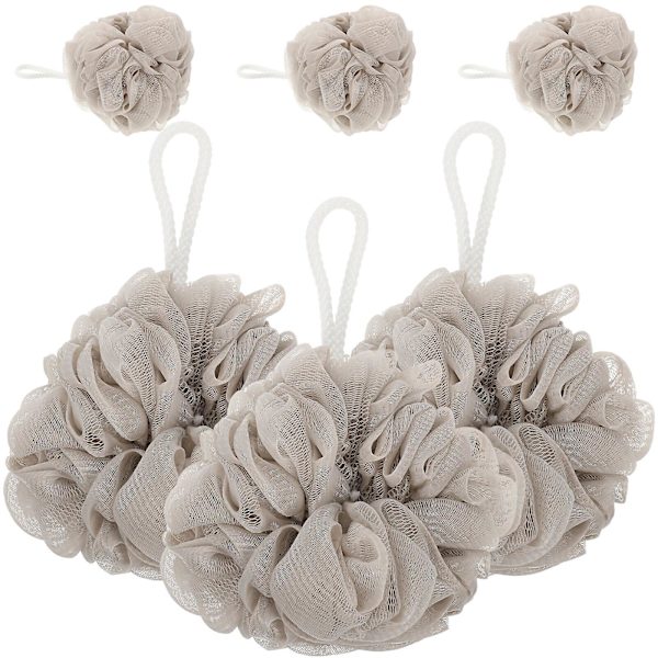 6 st Set Badboll, Bärbar, Slitstark, Duschsvamp, Hushållsbadsvamp, Khaki, 14x14x12cm Khaki 14x14x12cm
