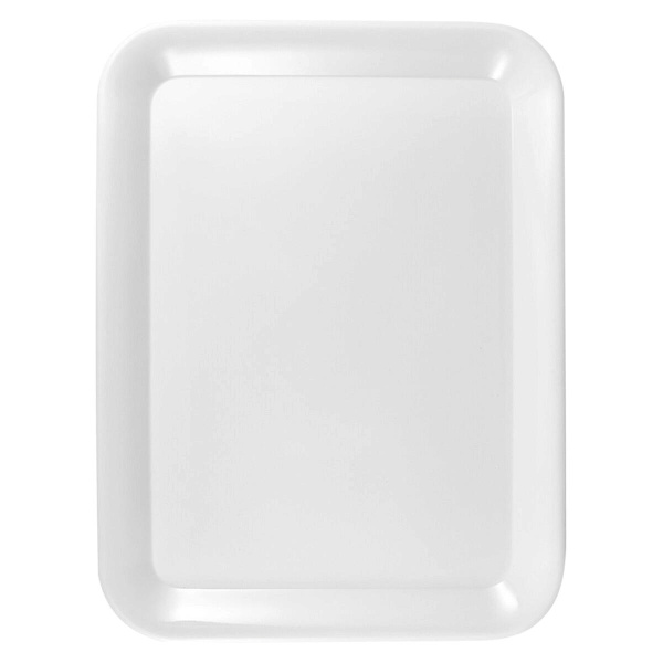 1 stk Rektangulær Tallerken Husholdningsmad Bakke Fastfood Tallerken Brød Frugtbakke Hvid 38,5X28,5X2CM White 38.5X28.5X2CM