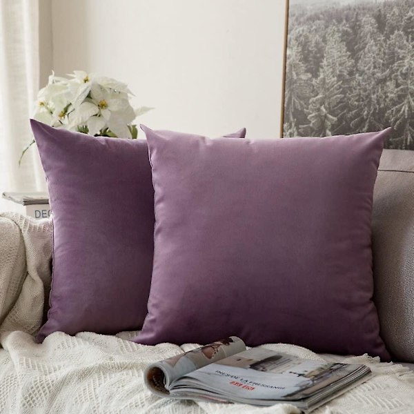 Sett med 2 fløyels putetrekk Dekorative sofa putetrekk Supermyk myk komfortabel dekorasjon Hjem Stue Soverom For sofa 40x80cm Gul
