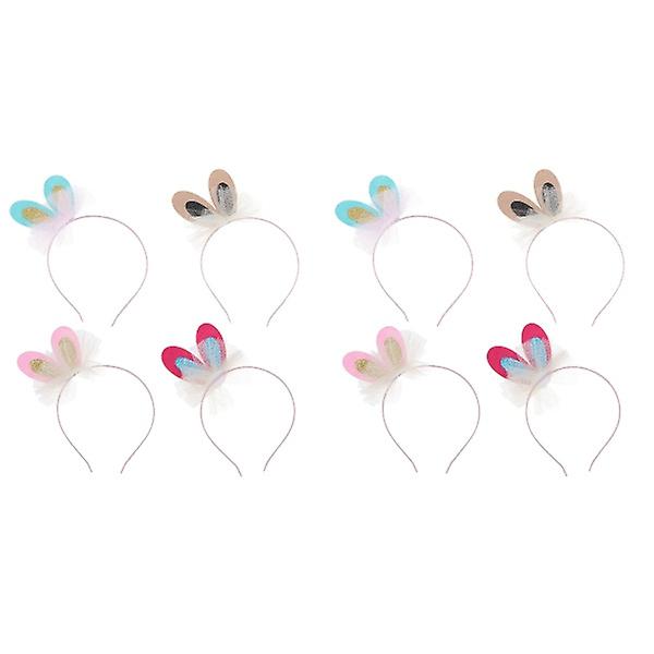 12 Pcs  Adorable Kids Rabbit Ears Hair Hoops Lovely Easter Rabbit Hair Bands8 pcsM