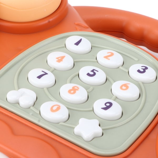 Telefonleksaker 10 inlärningsfunktioner Interaktiva spel Färgglatt ljus Barnmusik inlärningsleksaker Orange