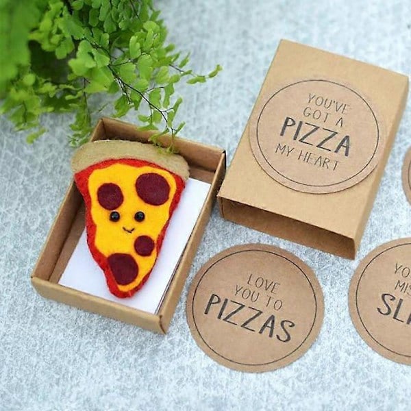 RYI) Söt Pizza Tändsticksask Present Kreativ Positiv Pizza Fickpresent För Barn Flickor Pojkar Festpresent