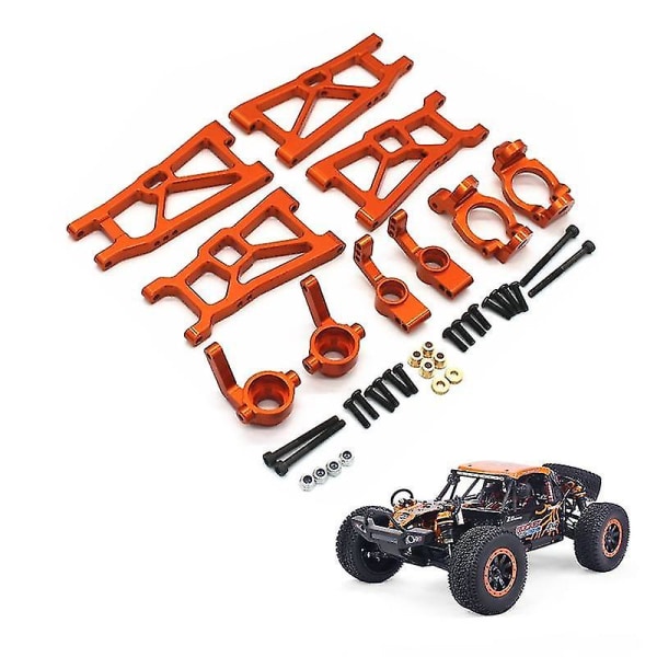 Metal Upgrade Dele Til Suspension Arms Styringsblokke Kompatibel Med Zd Racing -10 Dbx10 1/10 Rc Bil Tilbehør, Orange