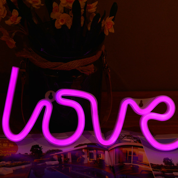 LED-valokuvakoriste -LOVE- kaikkiin tilaisuuksiin -Festivaalin värikkäät valot-2kpl