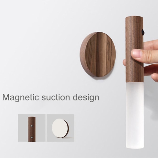 Smart LED Ladbar Magnetisk Vegglampe i Tre (Voks Tre)
