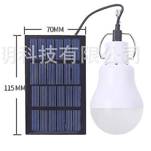 2 Bærbare Solcelle Campinglys, Led Solcelle Lyspære Solcelle Nødlampe Lys Hage Lanterne Solcellebelysning Med Krok Lyspære Panel For Camping,