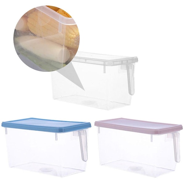 3-pack Köksförvaringslådor med Tätning, Sido-Låda, 4L 29X15CM 4L 29X15CM