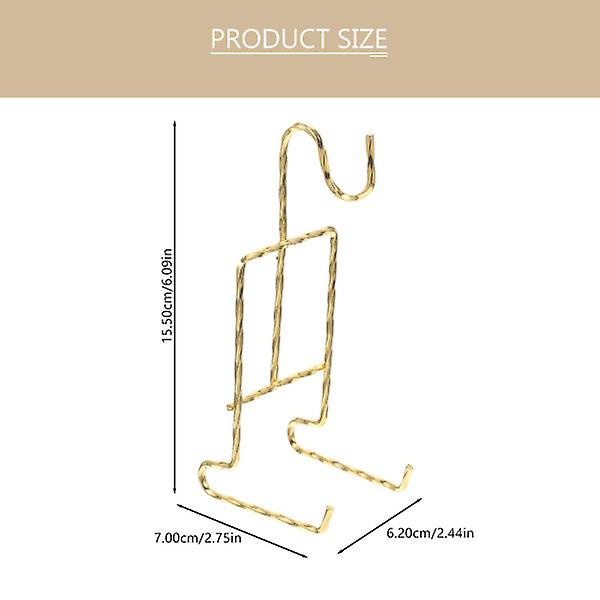 2 stk. Teekop & Underkop Display Stativer Metal Kop & Underkop Holder Teekop Holder Guld 15.5X7X6.2CM Golden 15.5X7X6.2CM