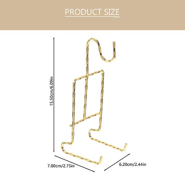 2 stk. Tekopp- og Underkopp-Stativ Metallkopp- og Underkoppholder Tekoppholder Gull 15,5X7X6,2CM Golden 15.5X7X6.2CM