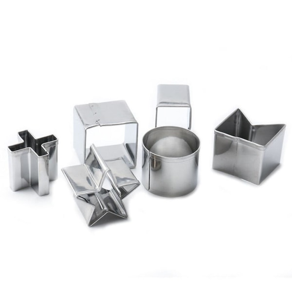 10 stk 3D Julehusekageformet Kageudstikker Sæt Rustfrit Stål Biscuit Frugtkageforme Køkkenbageredskaber Sølv Silver
