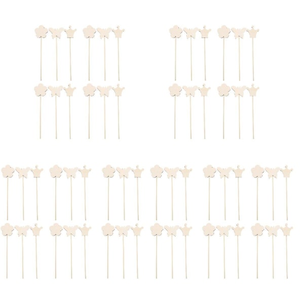 60 stk Magiske Tryllestave til Børn Fe Tryllestave til Piger Børn Træ Tryllestav Legetøj 60 stk 34x8cm 60 pcs 34x8cm