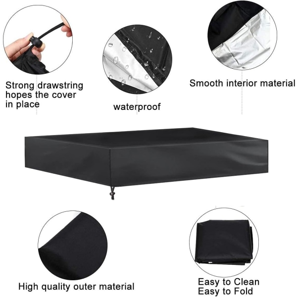 Sandlåda Skydd - 59'' x 59'' Vattentätt Sandlåda Skydd med Hållbar 210D Oxfordduk och Dragkedja, Anti-UV Sandlåda Skydd