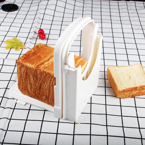 Brödskivare för Hembakat Bröd Vikbar Toastskivare med Halkskydd (Vit)