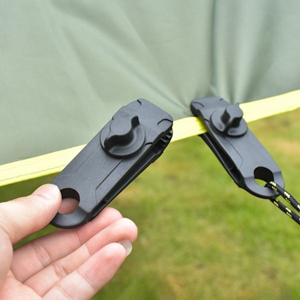Tältklämma Snap Clamp Tarp, Hög Styrka Hållbar Plast för Campingtält 10st