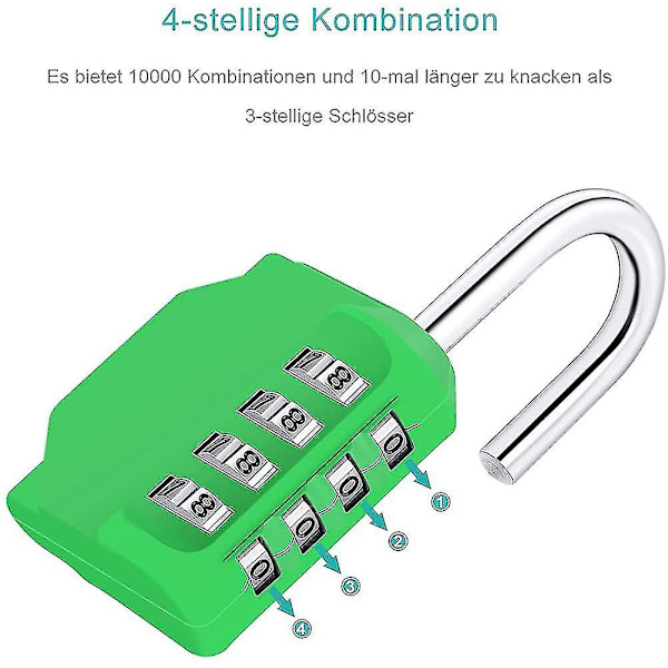 2 X 4-siffriga Kombinationslås. Hänglås. Lösenord. Väderbeständigt