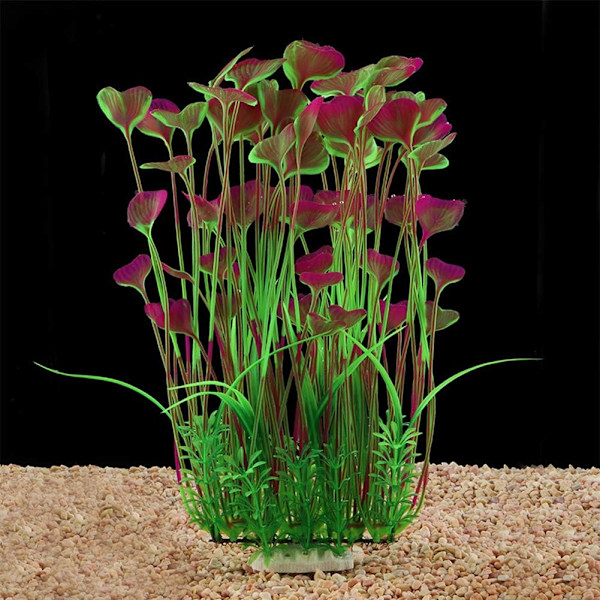 Store Akvariumsplanter Kunstig Plast Fiskedam Planter Dekorasjon Ornament for Alle Fisk