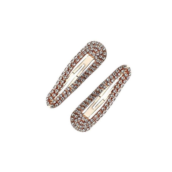 Clip Snap Rhinestone Rose Gold, 2 Count