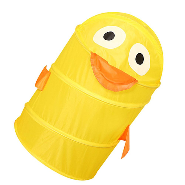 Barnens tvättkorg Vikbar Klädkasse Sammanvikbar Trädgårdskorg Vikbar Leksakskorg Tvättkorg Gul Yellow 55x34cm