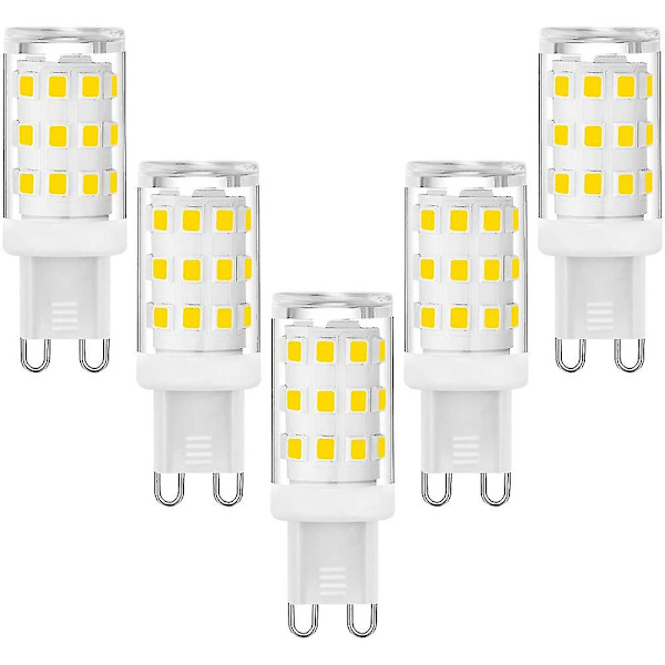 G9 LED Pære, 3W Halogen Pære, G9 Fatning Energibesparende LED Lys, 5 Pak