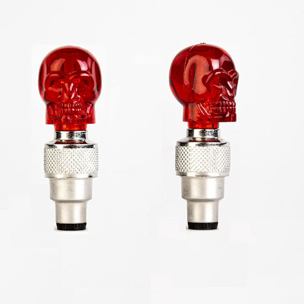 Sykkelventilhetter for hjul, dekkventil LED-lys, sykkel eiker dekorasjon for barn, romvesen eller skalle design