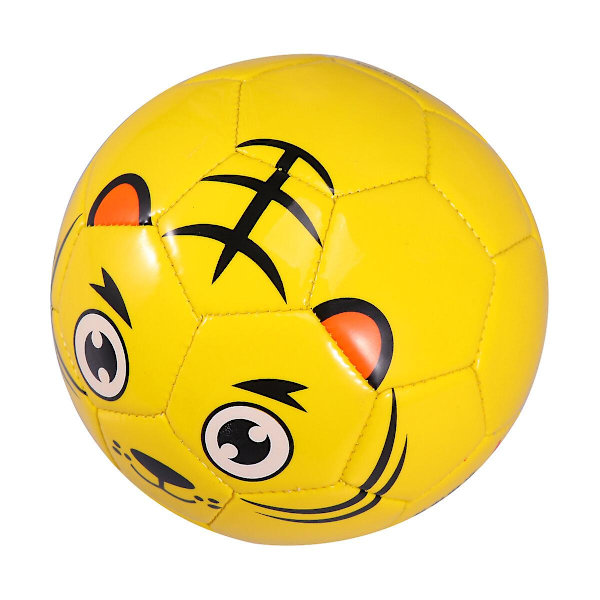 1 st Pvc liten fotboll uppblåsbar barn leksak boll för utomhusaktiviteter (gul botten med