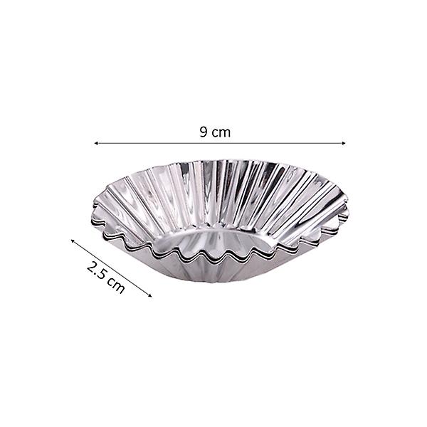 4 st Aluminiumlegering Oval Äggtårtform Form Muffinsbakningsbägare Återanvändbara molds