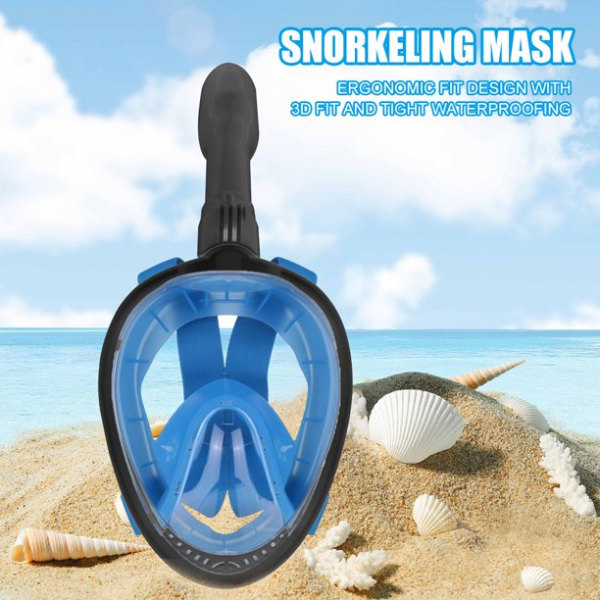 Full ansikts dykkermaske for barn Snorkelmaske for voksne dykkersett